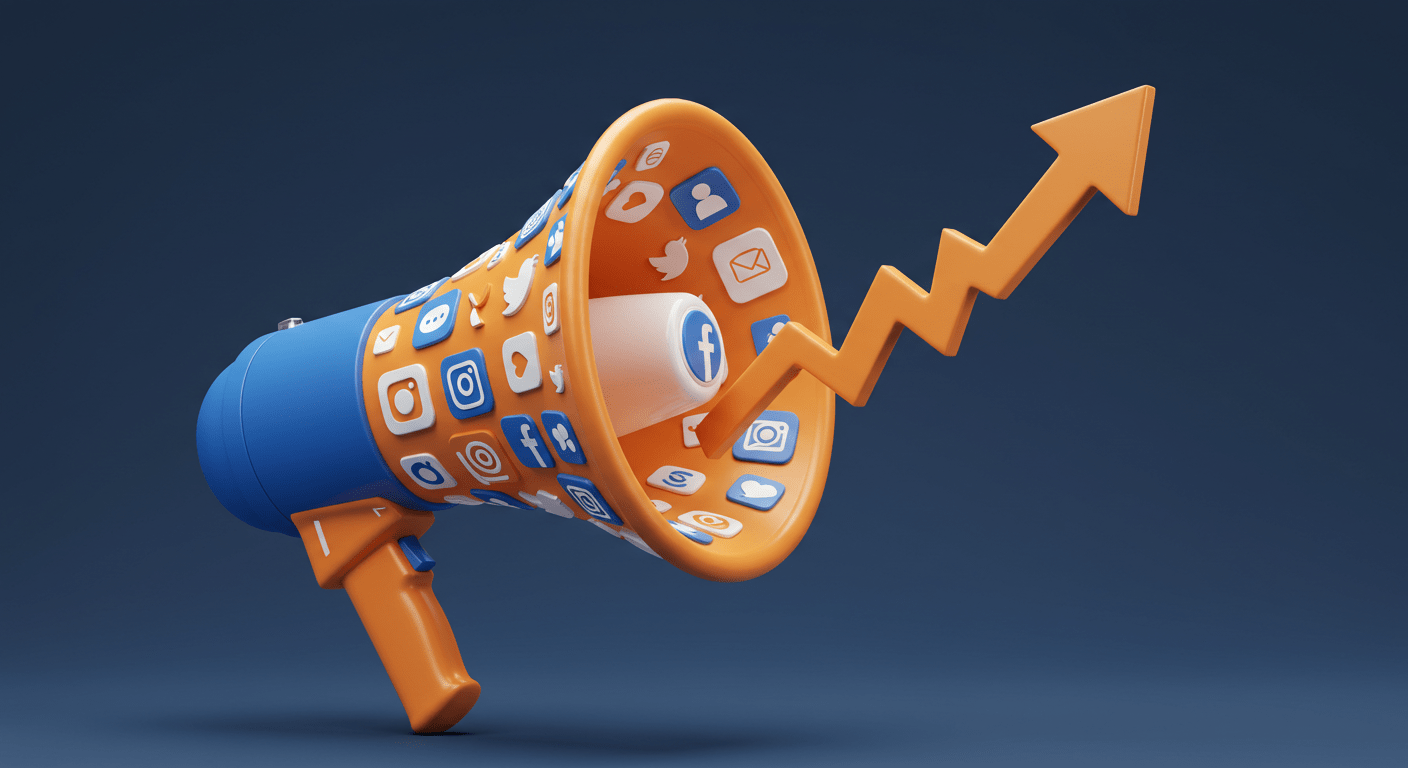 Digital Marketing Solutions Illustration